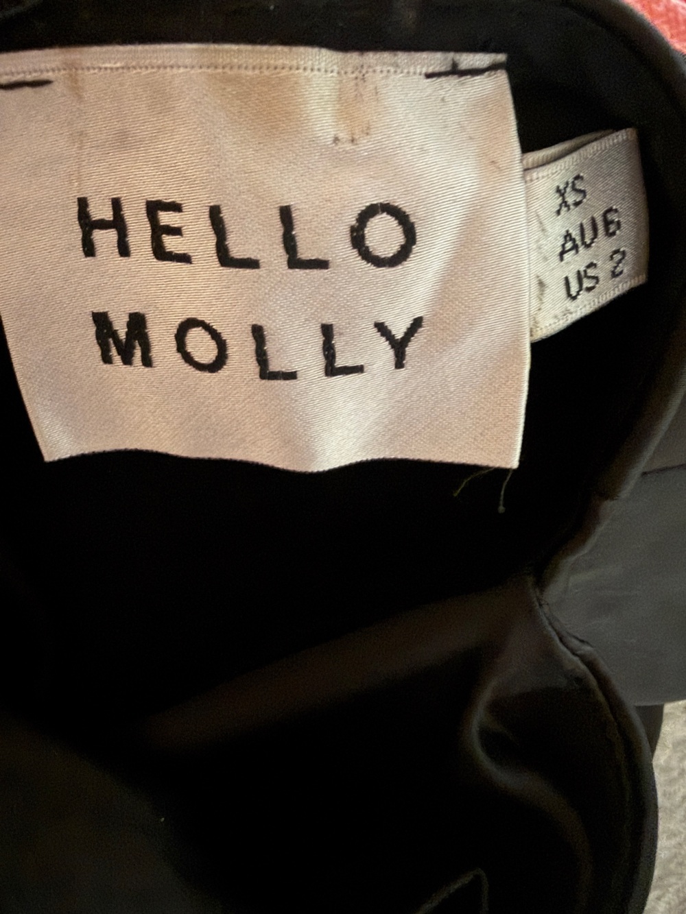 Hello Molly Heavy Heart Black Satin Halter Mini Dress - Picture 7 of 7
